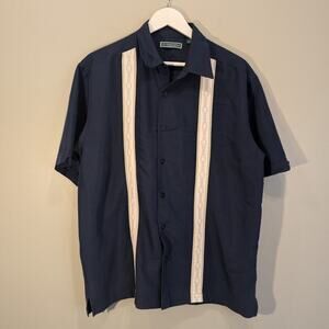Cubavera Button Down Shirt Retro Rockabilly Vacation Resort Style - Size L